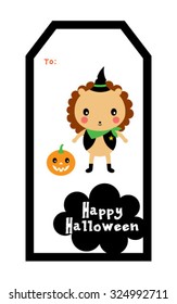 cute lion halloween tag