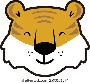 cute lion head design vector can be used on children's t-shirts or other children-themed images 