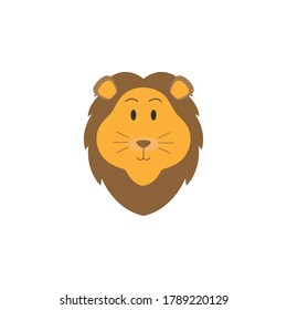 Cute Lion head icon vector design illustration
