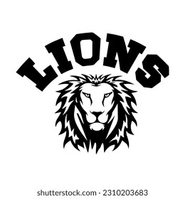 cute lion head vector design