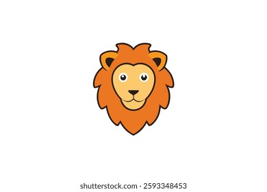 A Cute lion head vector illustration