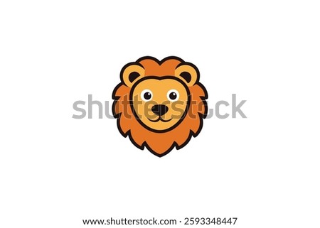 A Cute lion head vector illustration