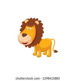 cute lion icon on white background