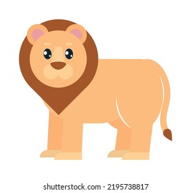 cute lion icon on white background