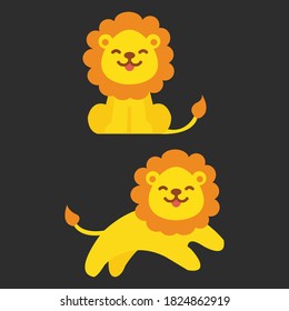 Colección vectorial de iconos de león
