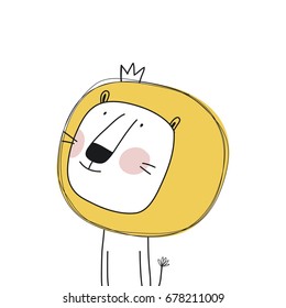 Cute lion illustration