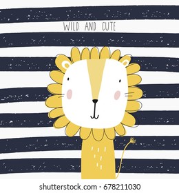 Cute lion illustration