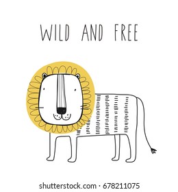 Cute lion illustration