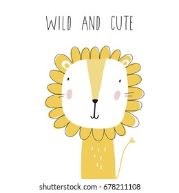 Cute lion illustration