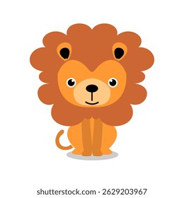 Cute lion illustration design vector