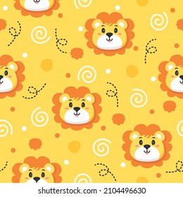 Diseño de patrones de ilustraciones de león