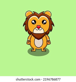 cute lion illustration premium vector