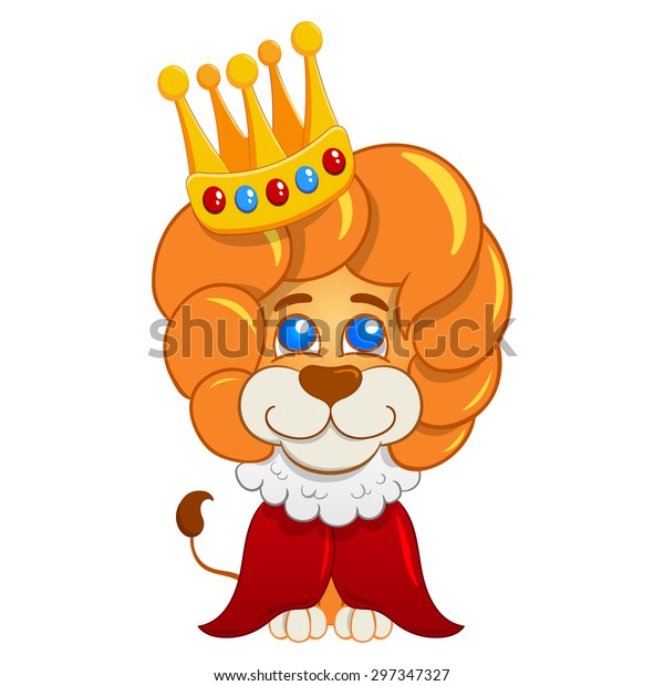 A Cute Cartoon Lion King