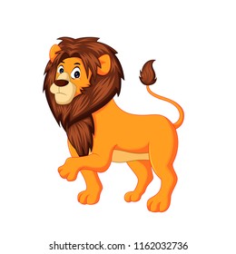 Cute lion King Cartoon Vektorillustration