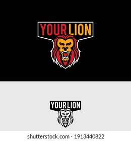 CUTE LION logo design vector template