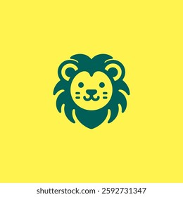 Cute Lion Logo – A playful lion logo with soft lines, representing courage and charm.