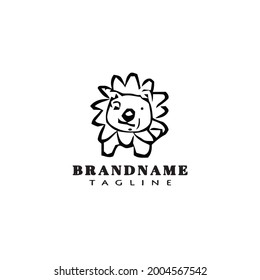 cute lion logo template icon modern vector illustration