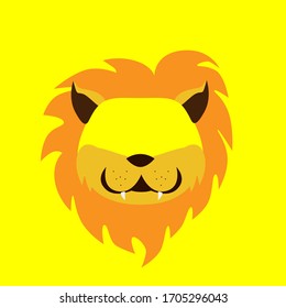 cute lion mask design for kids vector illustration