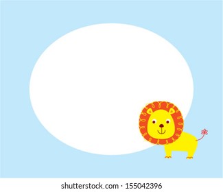 cute lion message