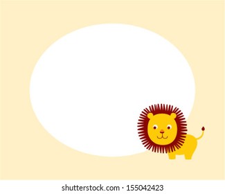cute lion message