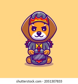 cute lion motorcycle gang member, suitable for t-shirt designs or cute animal motorcycle gang mascots