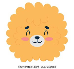 lindo león de fondo blanco