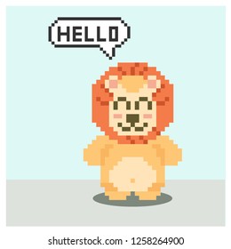 Cute Lion Pixel