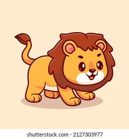 bebé león niños dibujo icono de dibujos animados. ilustración de vector de  mascota de rey león 9221363 Vector en Vecteezy