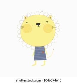 Cute lion print
