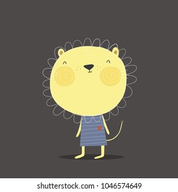 Cute lion print