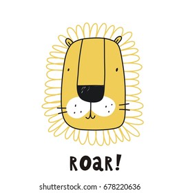 Cute lion print