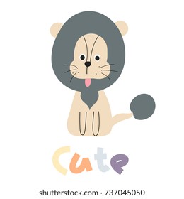 Cute lion print