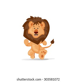 Cute Lion Running