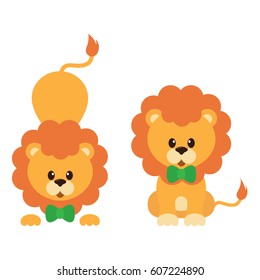 cute lion set with tie