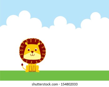cute lion spring holiday