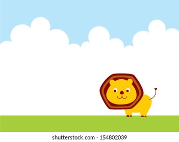 cute lion spring holiday