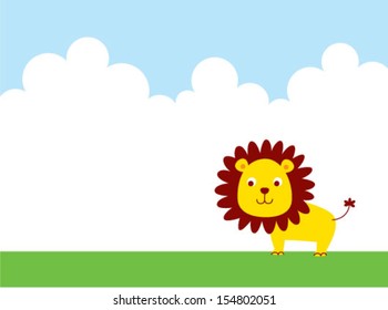 cute lion spring holiday