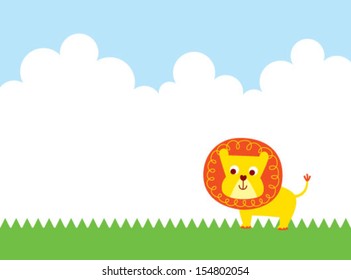 cute lion spring holiday