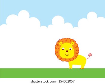 cute lion spring holiday