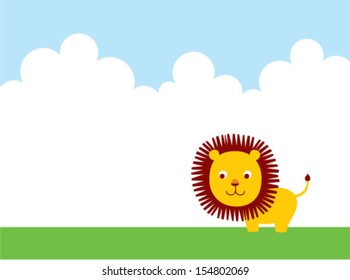 cute lion spring holiday