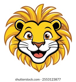 lindo diseño de Vector de pegatina de león