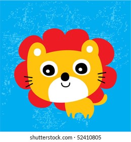 cute lion tag