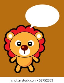 cute lion tag