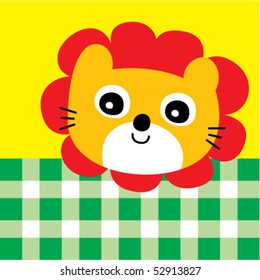 cute lion tag
