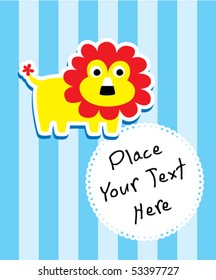 cute lion tag