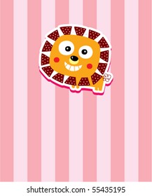 cute lion tag