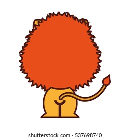 cute lion tender character vector illustration design