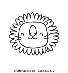Cute Lion vector character for Baby Shower. 