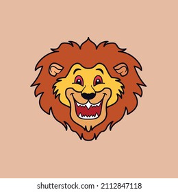 Cute Lion Vector Design - Smiling