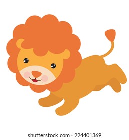 Cute lion vector illustration